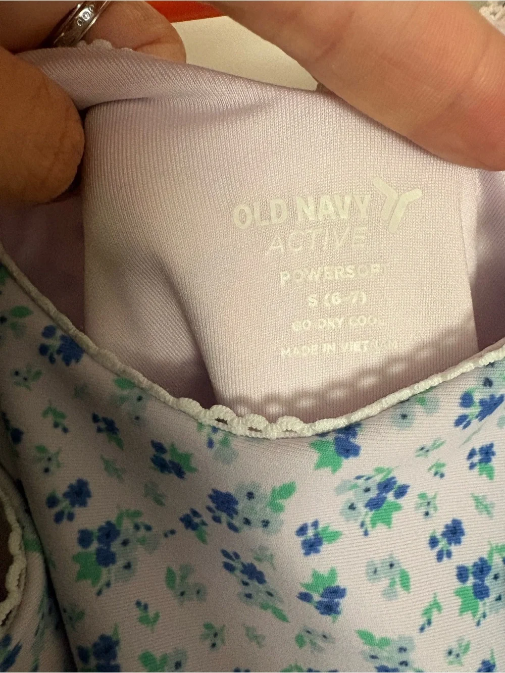 Old Navy Light Purple Floral tennis dress